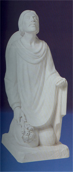Saint Juan Diego Marble Religious Sculpture